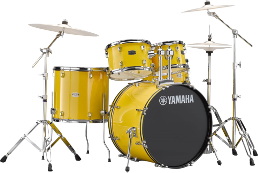 Yamaha - Rydeen 5-Piece Drum Kit (20,10,12,14,SD) with Hardware - Mellow Yellow