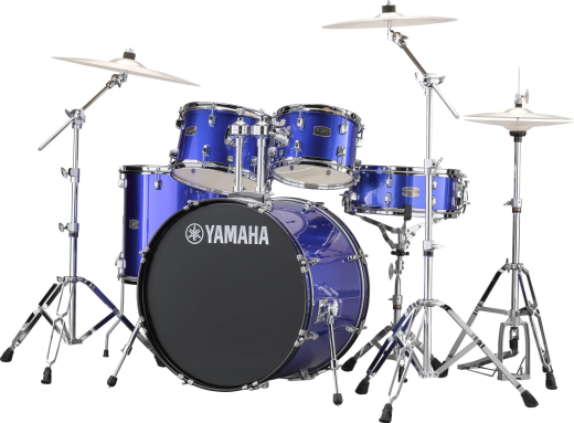 Rydeen 5-Piece Drum Kit (22,10,12,16,SD) with Hardware - Fine Blue