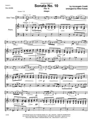 Sonata No. 10 (Op. 5) - Corelli/Forbes - Tuba/Piano - Sheet Music