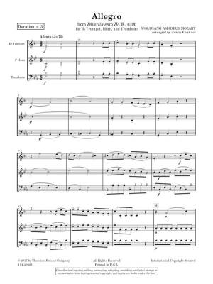 Allegro, from Divertimento IV, K. 439b - Mozart/Freshner - Brass Trio
