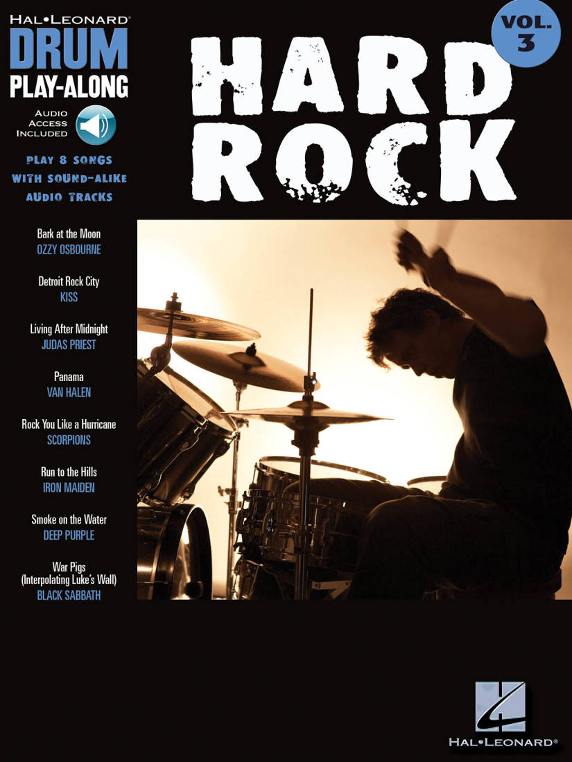 Hard Rock: Drum Play-Along Volume 3 - Drum Set - Book/Audio Online