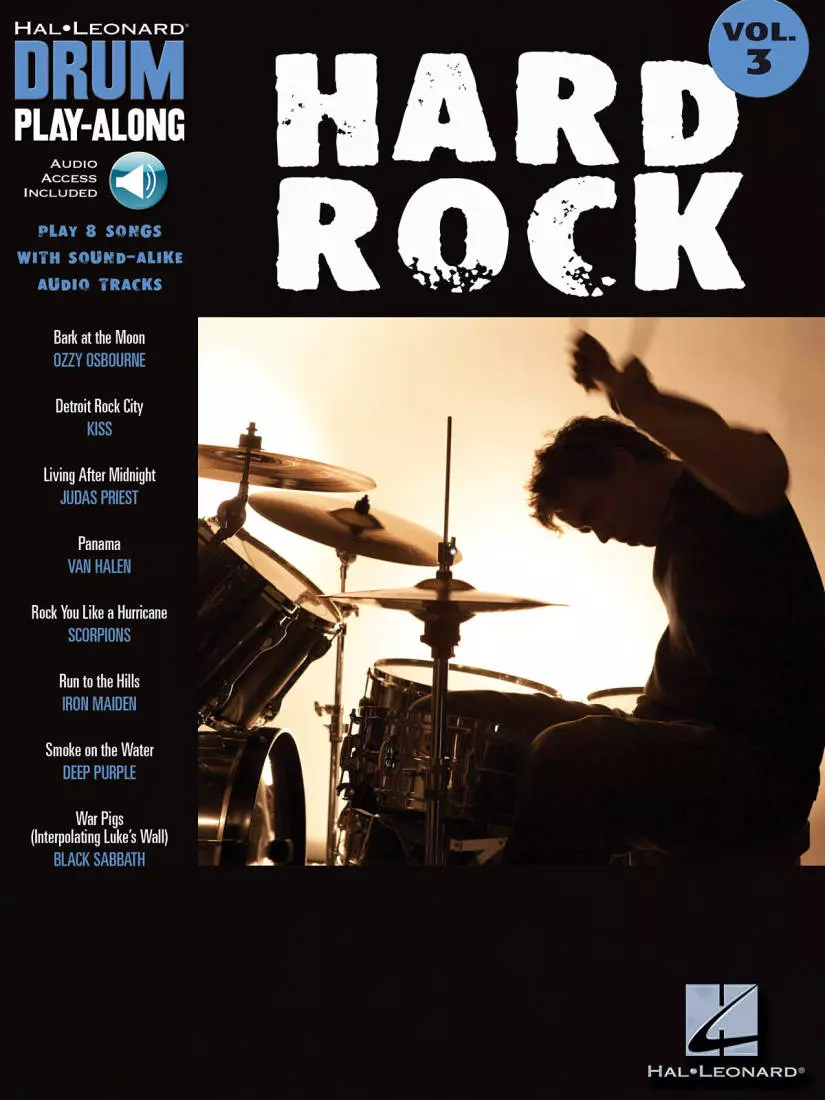 Hard Rock: Drum Play-Along Volume 3 - Drum Set - Book/Audio Online