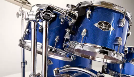 Export EXX 5 Piece Drum Kit w/Cymbals, Hardware and Throne - High Voltage Blue