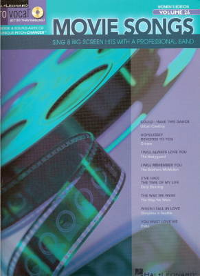 Hal Leonard - Pro Vocal Women Vol. 26 - Movie Songs