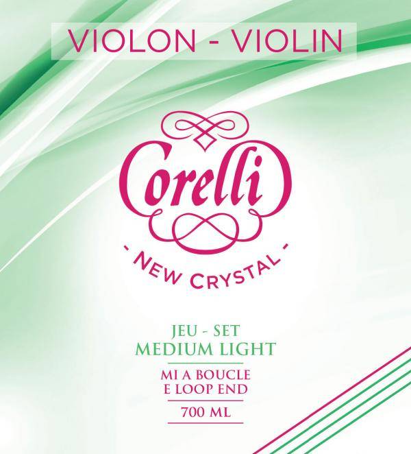 Corelli 4/4 Violin String Set - Medium-Light w/ E Loop End