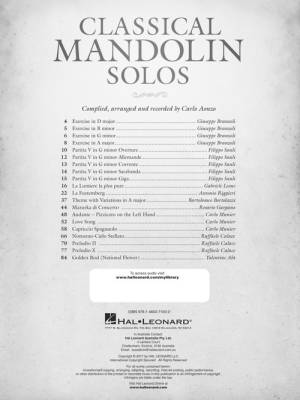Classical Mandolin Solos - Aonzo - Book/Audio Online