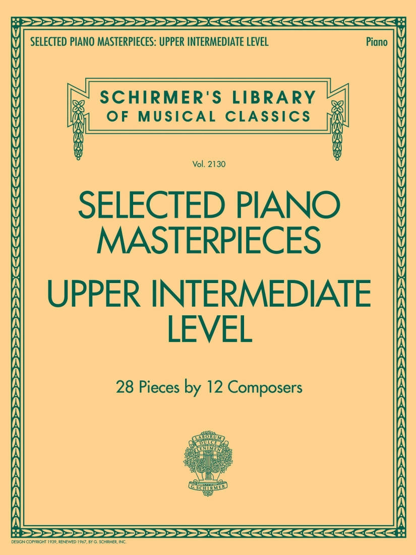 Selected Piano Masterpieces: Upper Intermediate Level - Piano - Book