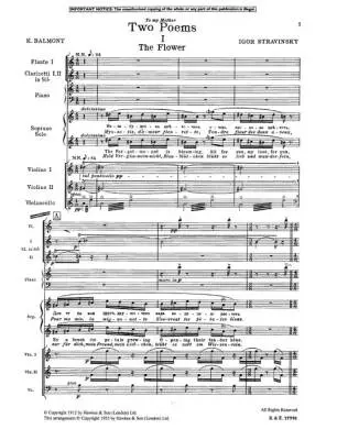 Two Poems and Three Japanese Lyrics - Stravinsky -