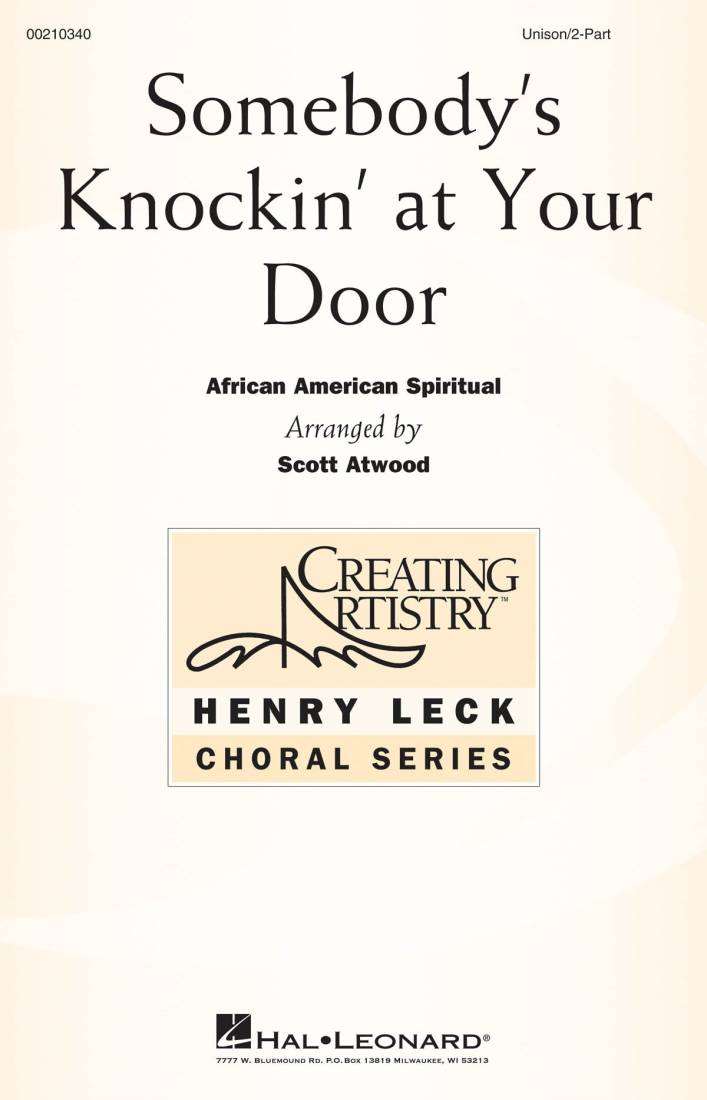Somebody\'s Knockin\' at Your Door - Spiritual/Atwood - Unison/2pt