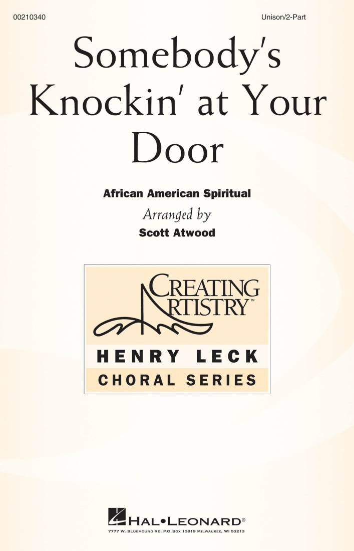 Somebody\'s Knockin\' at Your Door - Spiritual/Atwood - Unison/2pt