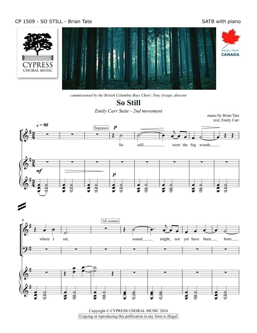 So Still - Carr/Tate - SATB