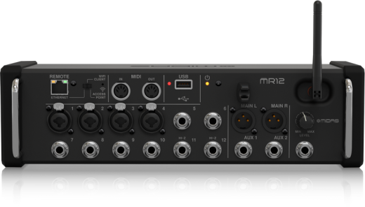 Midas - MR12 12-Input Digital Mixer for iPad/Android Tablets with WiFi and USB Recorder