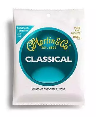 Martin Guitars - M260 Bronze Wound Classical Strings, Regular Tension w/Ball End