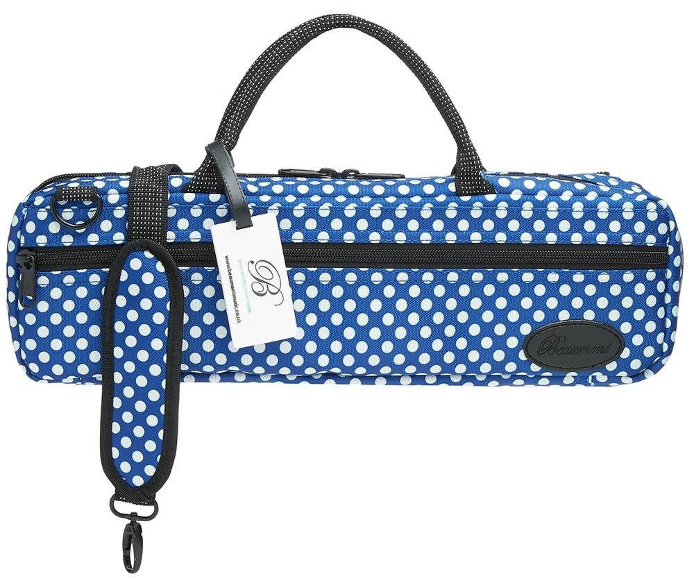 C-Foot Flute Carry Bag - Blue Polka Dot