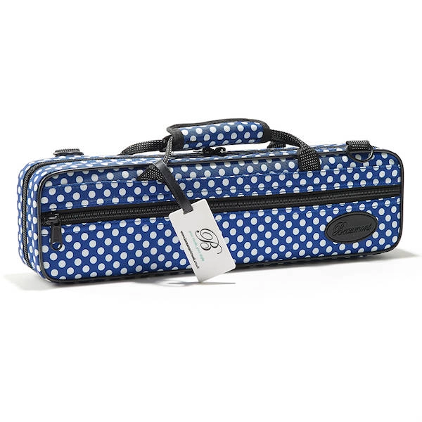 Flute Case - Blue Polka Dot