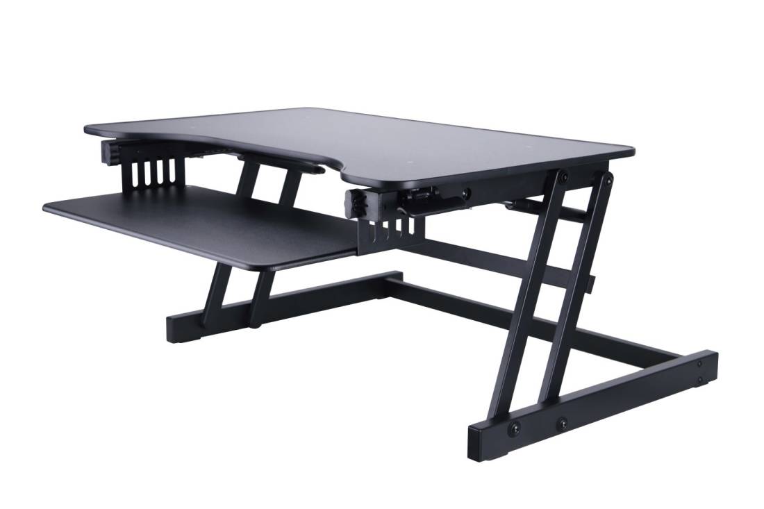 Sit to Stand Adjustable Desk Riser, 32\'\' - Black
