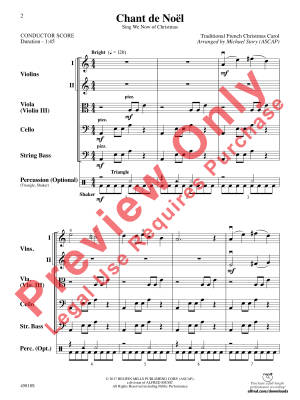 Chant de Noel (Sing We Now of Christmas) - Traditional/Story - String Orchestra - Gr. 1.5