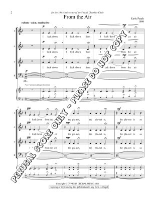 From the Air - Peach - SATB