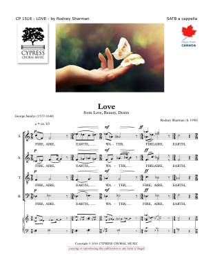 Cypress Choral Music - Love - Sandys/Sharman - SATB