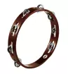 Meinl - Traditional Wood Tambourine, Single Row - Steel Jingles