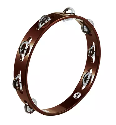 Traditional Wood Tambourine - Steel Jingles