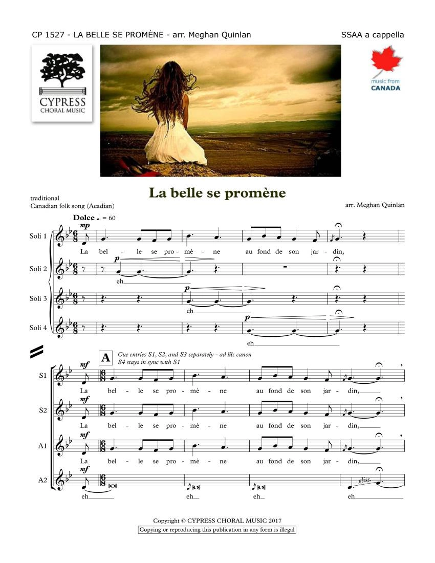 La belle se promene - Traditional/Quinlan - SSAA