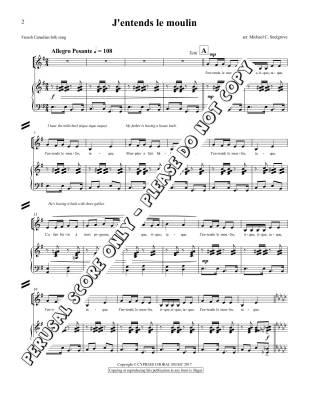 J\'entends le moulin - Folk Song/Snelgrove - SSA