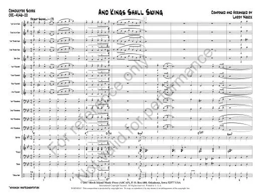And Kings Shall Swing - Neeck - Jazz Ensemble - Gr. 2.5