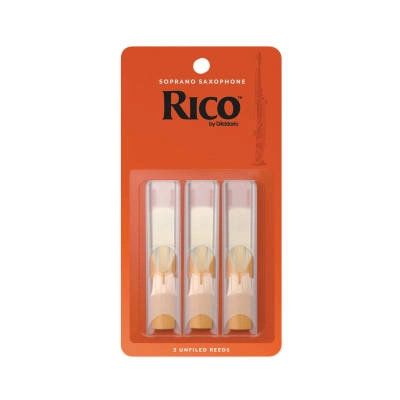 RICO by DAddario - RIA0330 - Soprano Saxophone Reeds, Strength 3.0 (3 Pack)