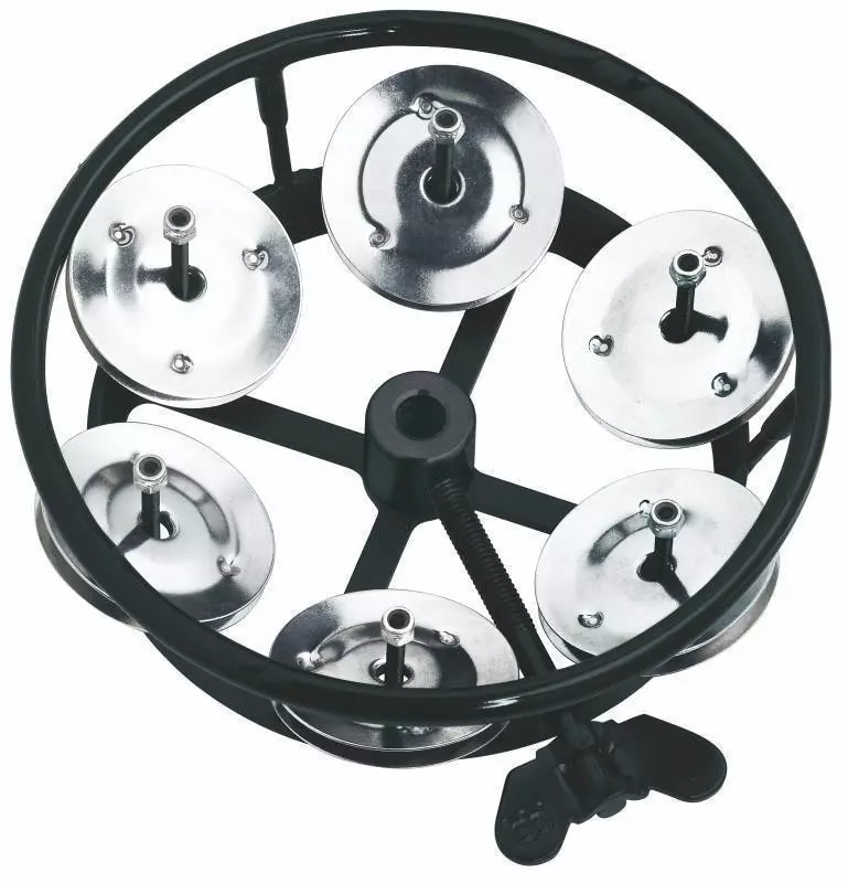 Professional Series HiHat Tambourine - Steel Jingles w/ Striking Edge - 1 Row