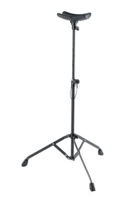 K & M Stands - Upright Tuba Performer Stand - Black