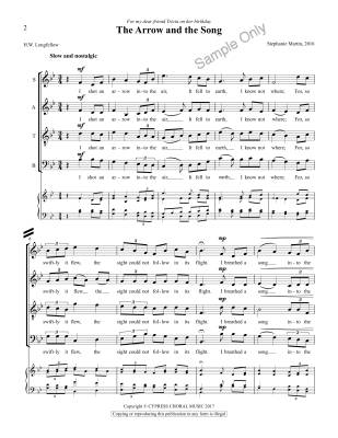 The Arrow and the Song - Longfellow/Martin - SATB