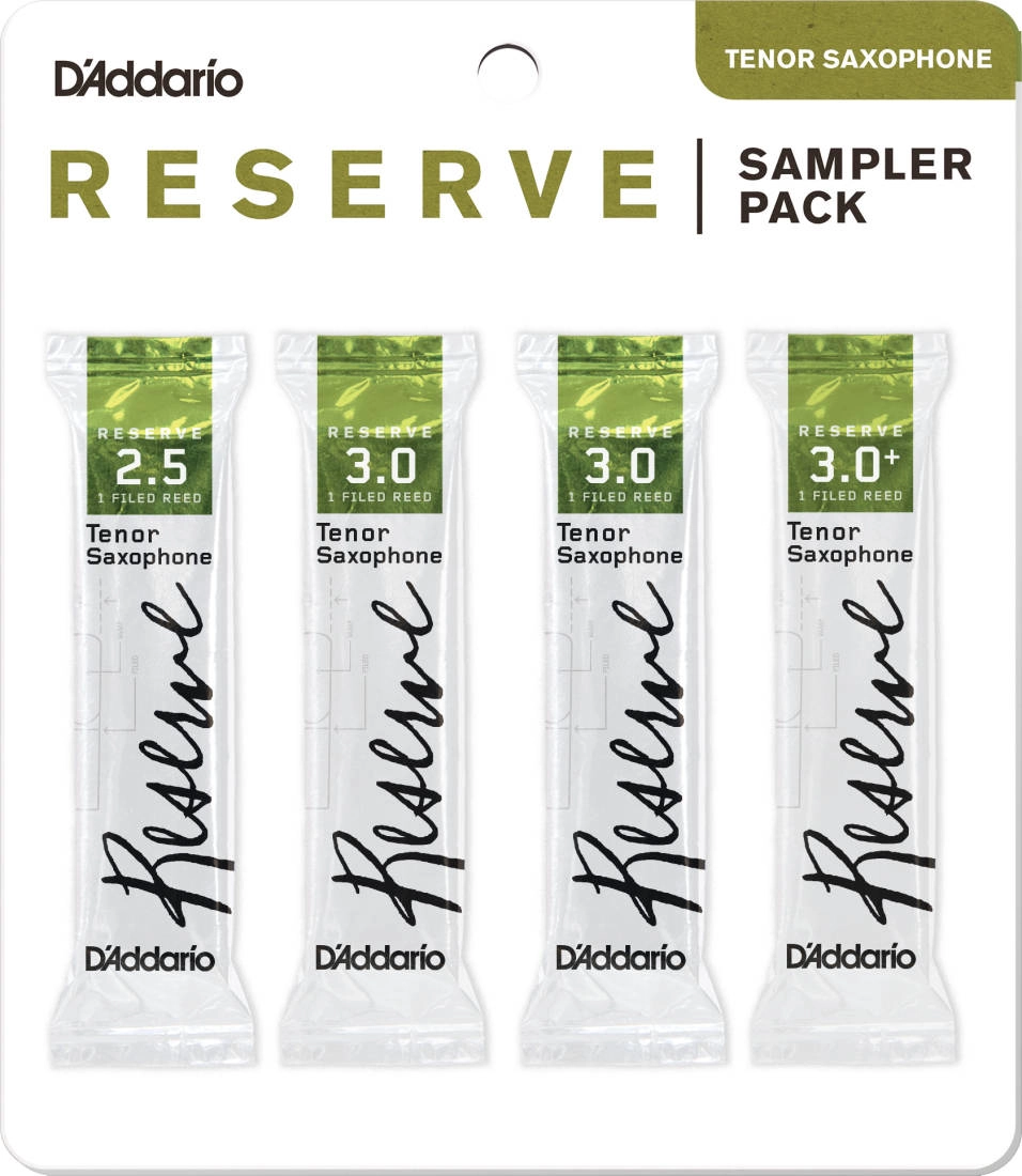 Reserve Tenor Saxophone Reed Sampler 4 Pack - 2.5/3/3.0+