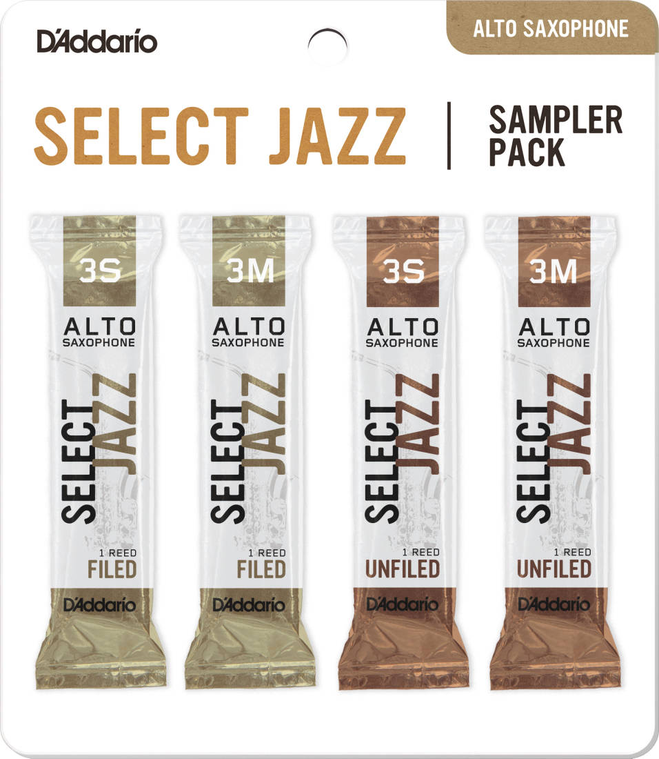 Select Jazz Reed Sampler Pack - Alto Saxophone 3S/3M - 4 Pack