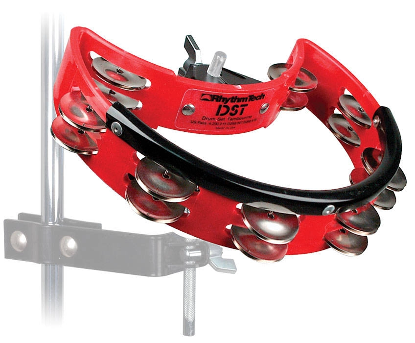 Drum Set Tambourine w/ Nickel Jingles - Red