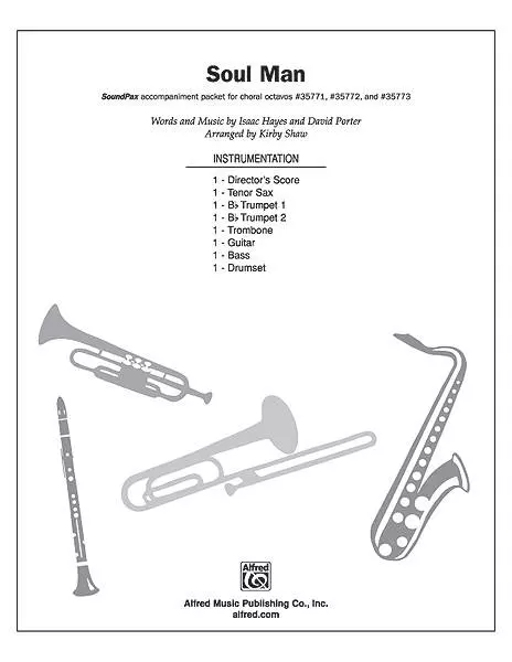 Soul Man - Hayes/Porter/Shaw - SoundPax Instrumental Parts
