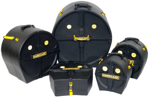 Hardcase - Drum Case Set for Rock/Fusion Kits, 5 Pieces