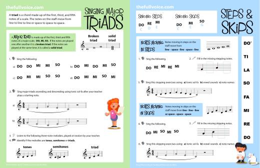 Vocal Warm-Ups & Technical Exercises for Kids! (Activity Boards) - Loney/Adams - Voice