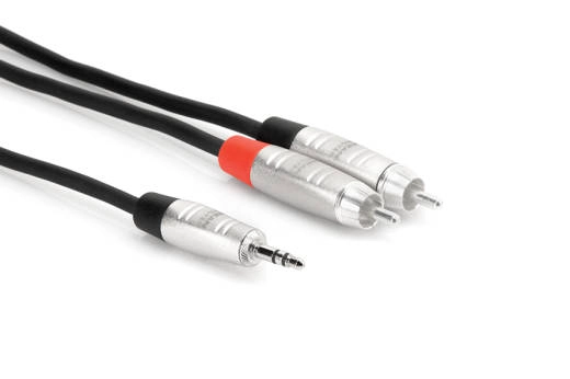 Pro Stereo Breakout Cable, 3.5mm TRS to Dual RCA - 10 ft