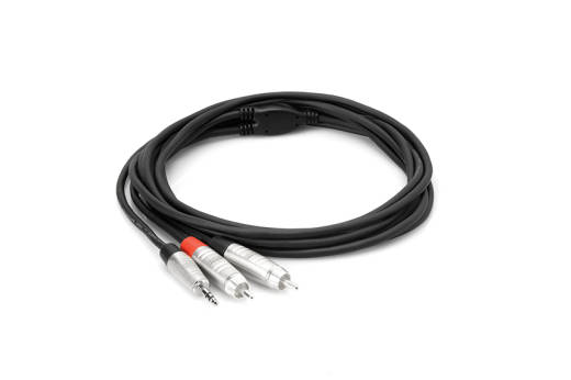 Pro Stereo Breakout Cable, 3.5mm TRS to Dual RCA - 10 ft
