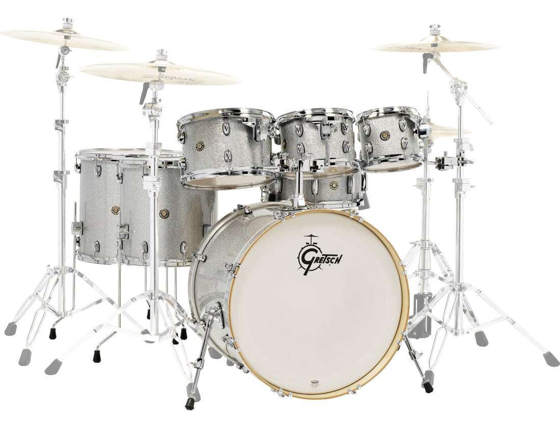 Catalina Maple 7-Piece Shell Pack (22,8,10,12,14,16,SD) - Silver Sparkle