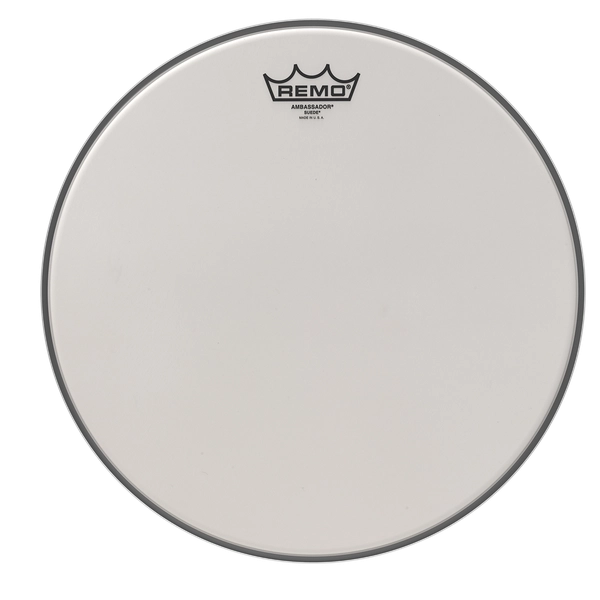 Ambassador White Suede Drumhead, 15\'\'