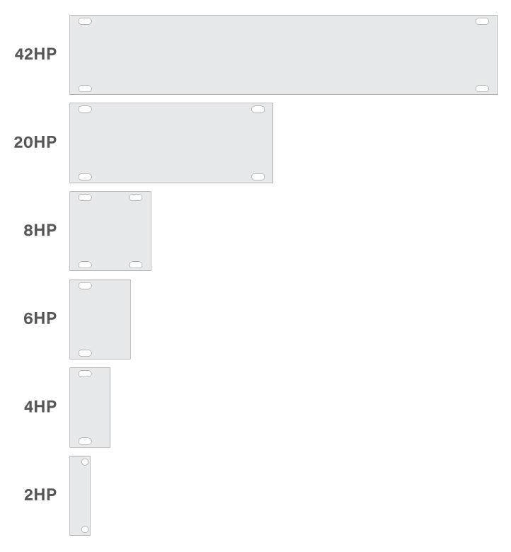 Blank 6HP Panel (1U)