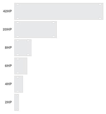 Intellijel - Blank 2HP Panel (1U)