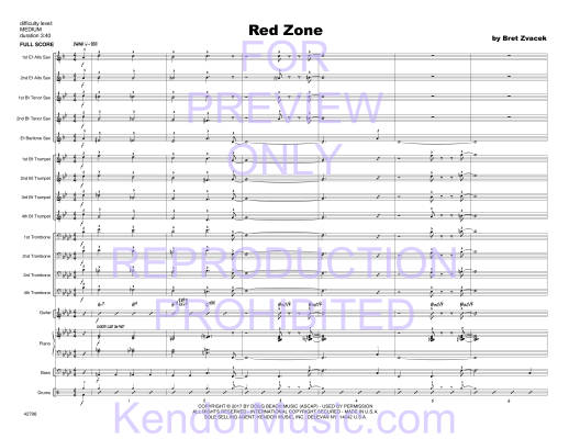 Red Zone - Zvacek - Jazz Ensemble - Gr. Medium