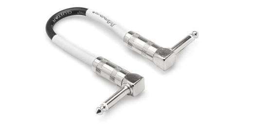 Guitar Patch Cable, Right-angle to Same, 6 Inch
