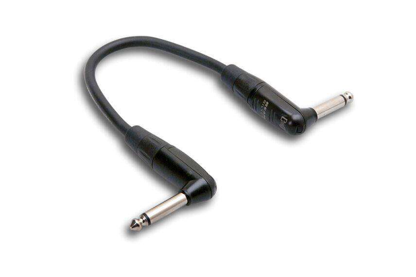 Pro REAN Guitar Patch Cable, Right-angle to Same, 12 Inch