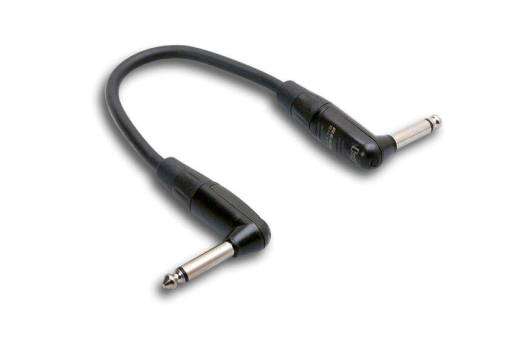 Hosa - Pro REAN Guitar Patch Cable, Right-angle to Same, 12 Inch