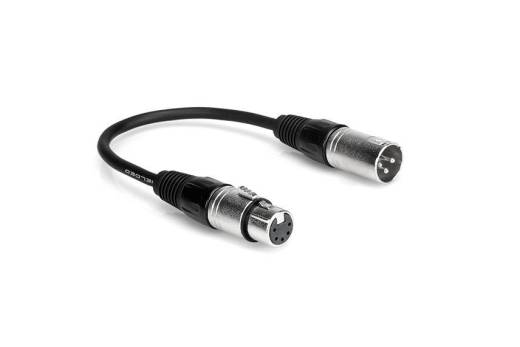 DMX Adapter Lighting Cable, XLR3M to XLR5F, 6 Inch