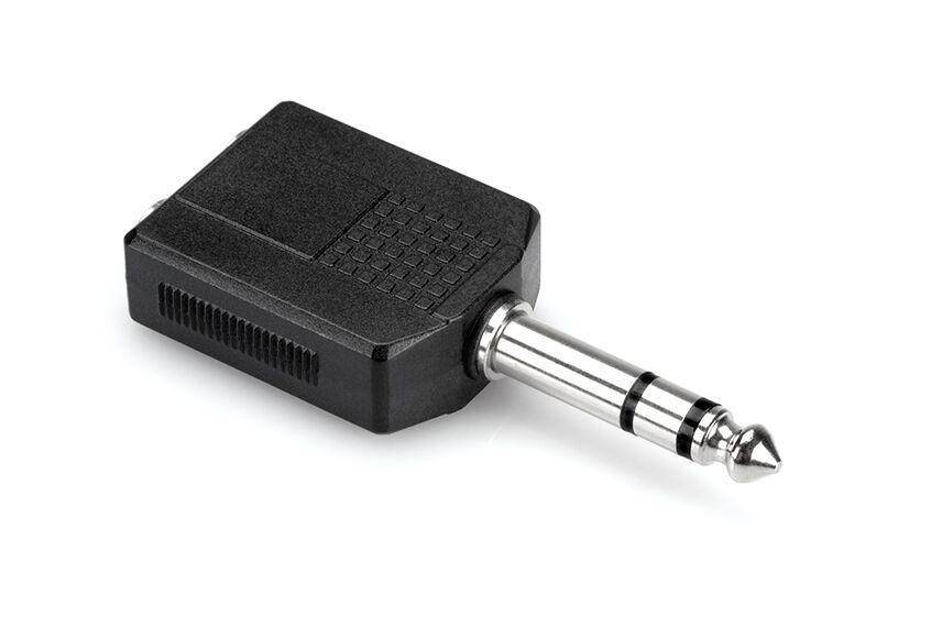 Adaptor, Dual 1/4 inch Jack to Single 1/4 inch Plug